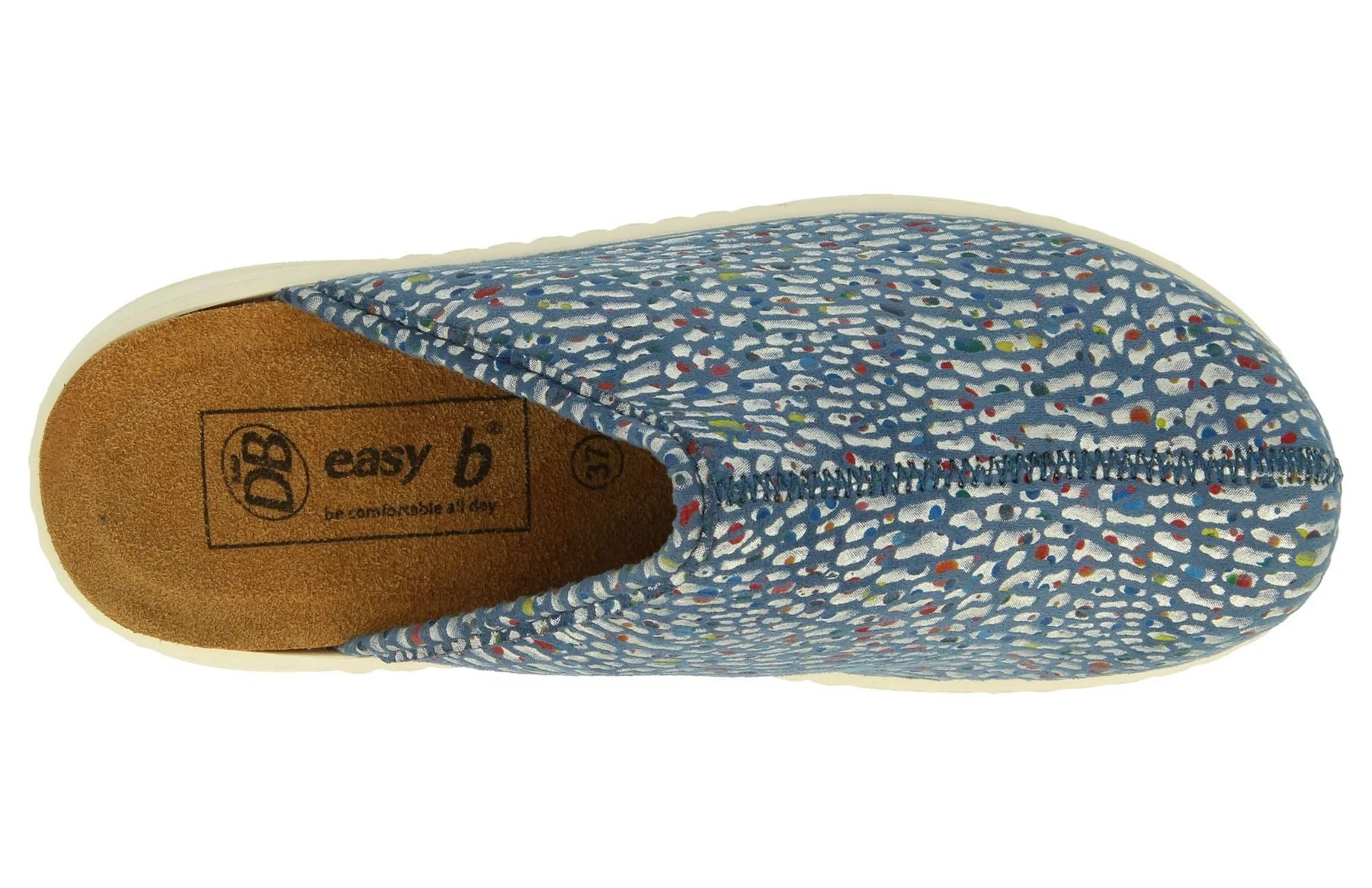 Womens Wide Fit DB Saffron Mules - Image 4