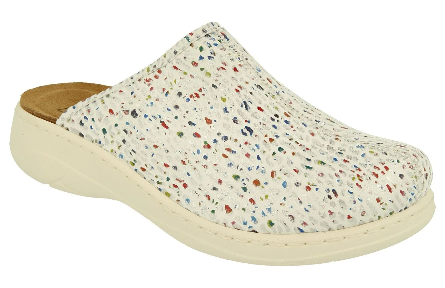 Womens Wide Fit DB Saffron Mules - Image 7