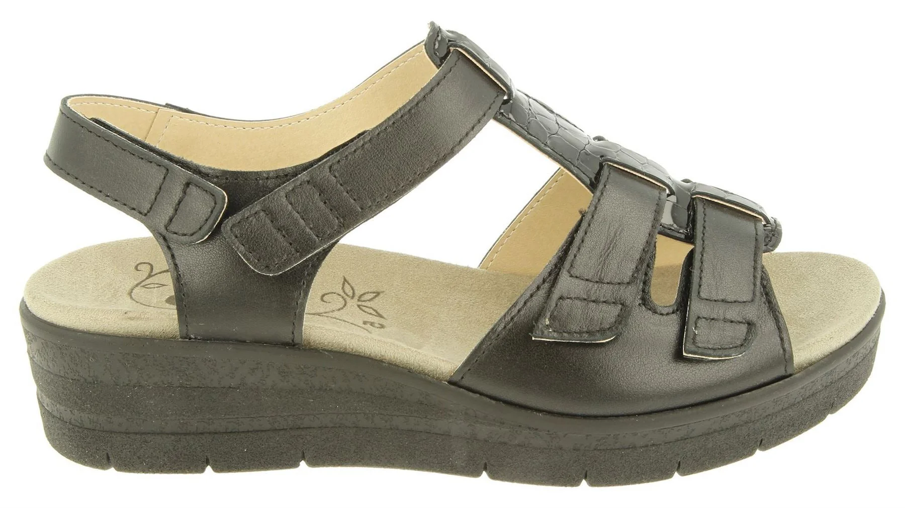 Womens Wide Fit DB Tuft Sandals - Image 2