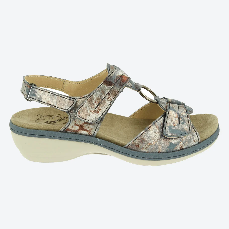 Womens Wide Fit DB Turtle Sandals - Image 6
