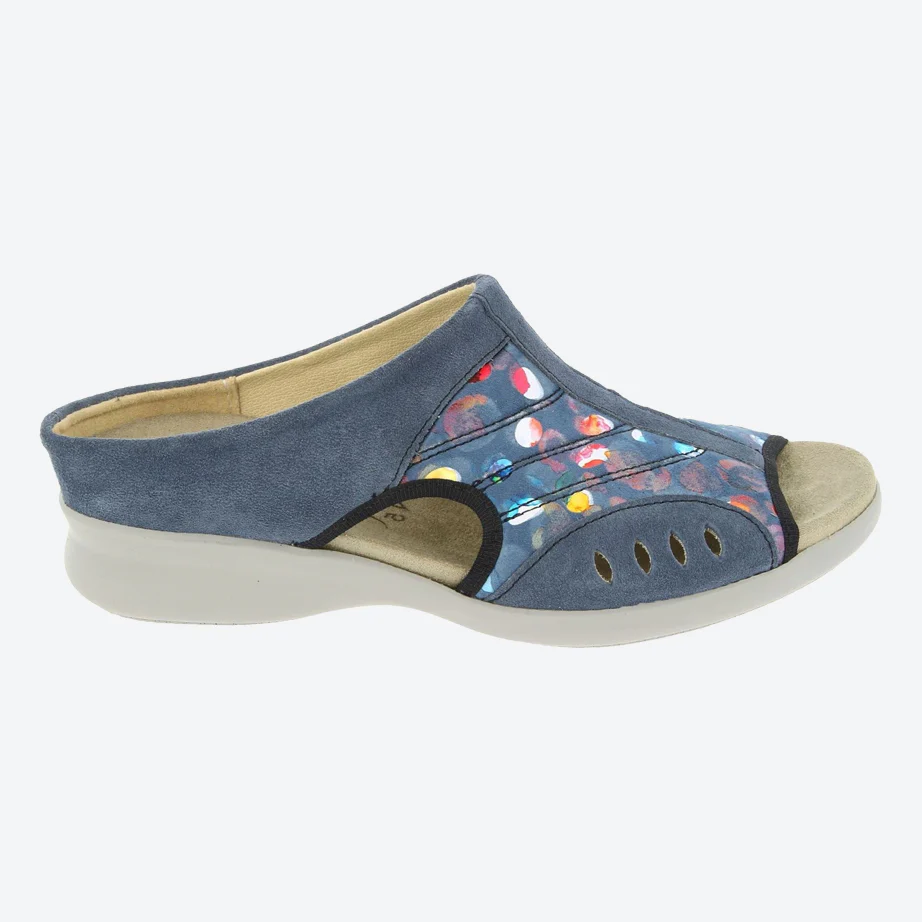Womens Wide Fit DB Wigeon Mules - Image 5