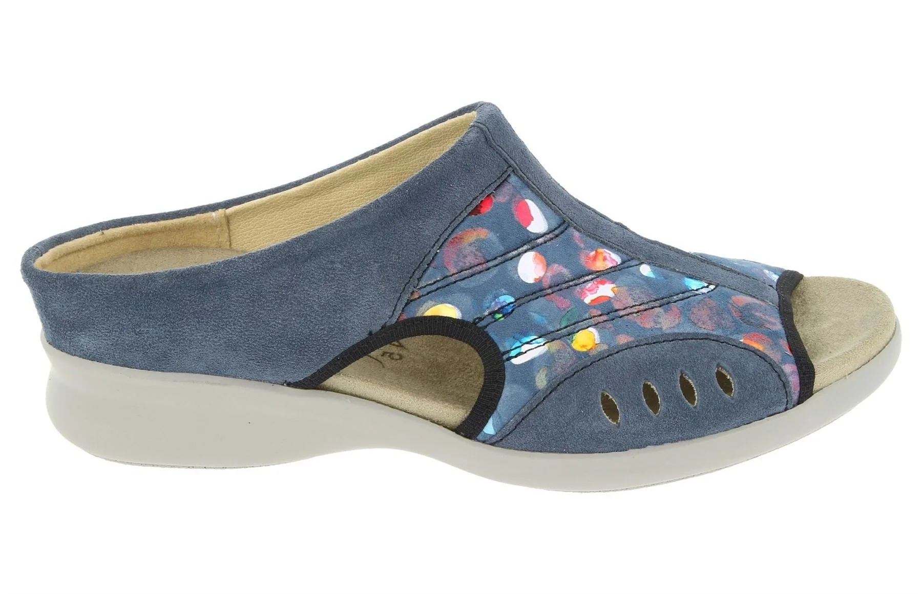 Womens Wide Fit DB Wigeon Mules - Image 6