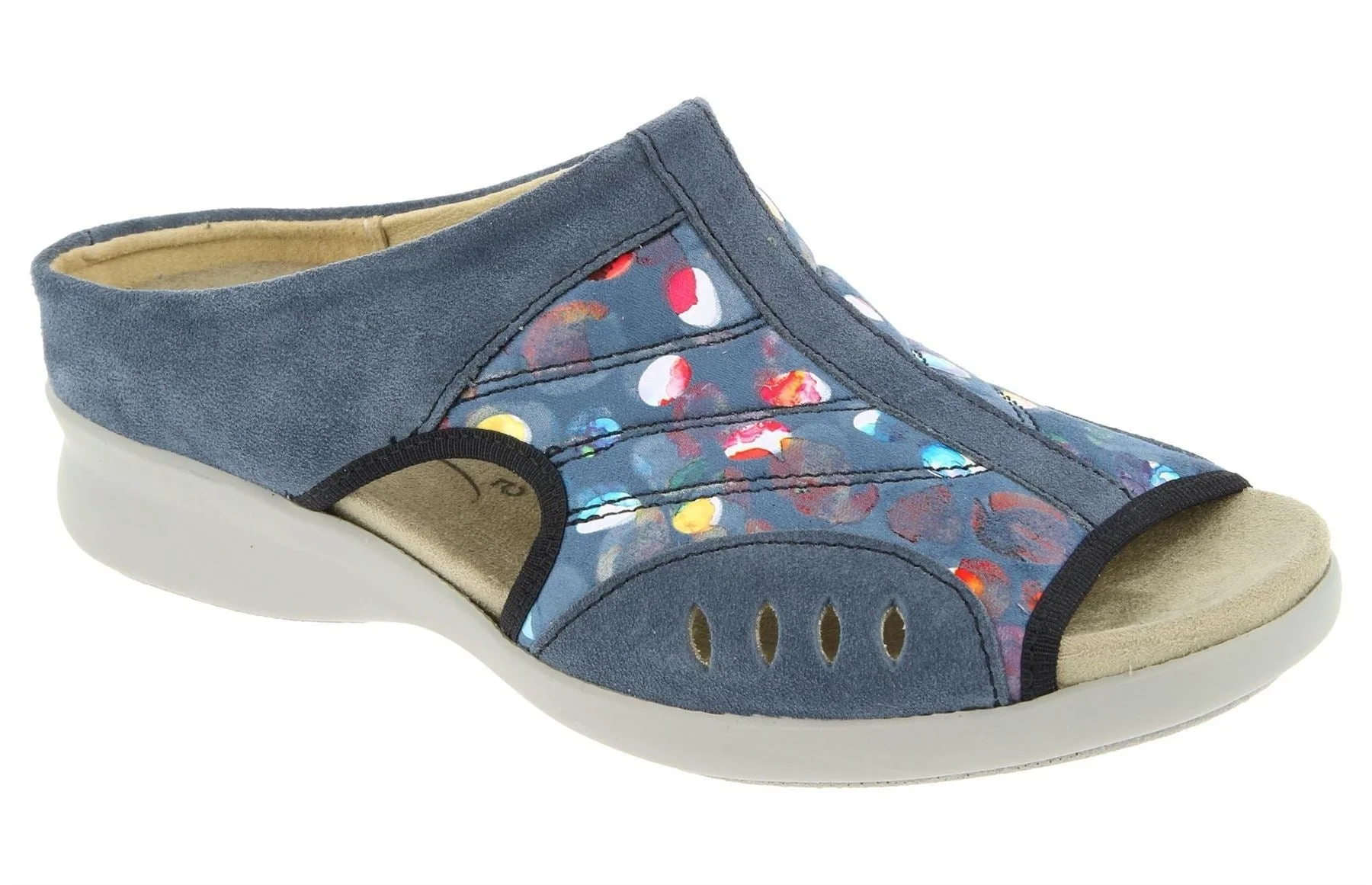 Womens Wide Fit DB Wigeon Mules - Image 7