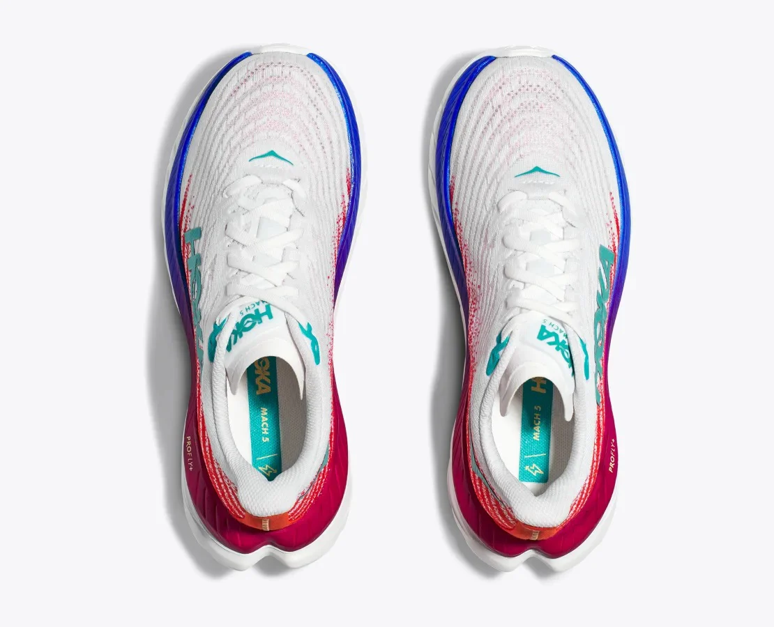Women's Wide Fit Hoka Mach 5 Profly Running Trainers - Image 6