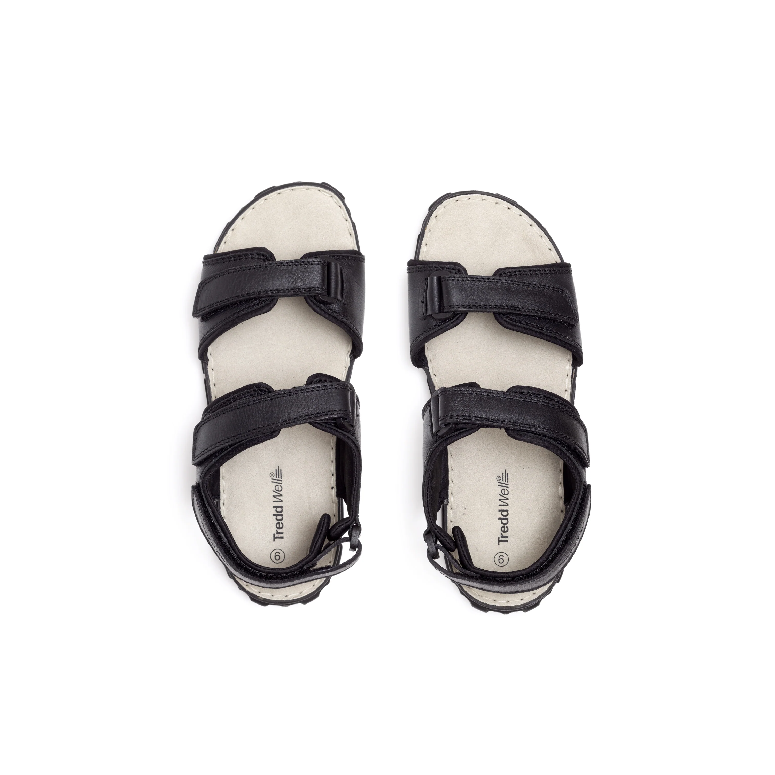 Womens Wide Fit James Leather Sandals by Tredd Well - Image 5