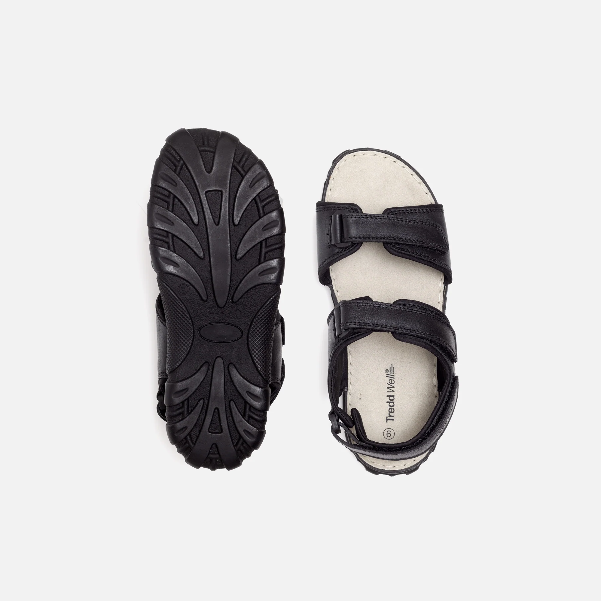 Womens Wide Fit James Leather Sandals by Tredd Well - Image 6