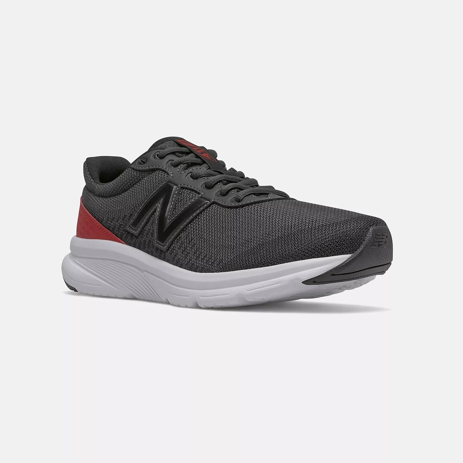 Womens Wide Fit New Balance M411CK2 Walking and Running Trainers - Black/Red - Image 3