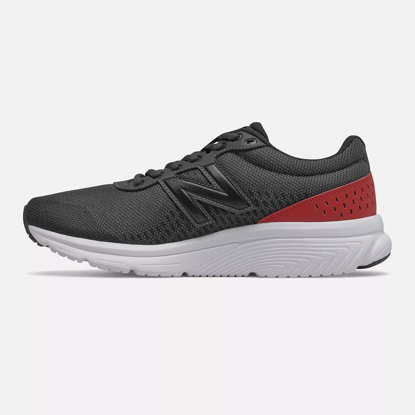 Womens Wide Fit New Balance M411CK2 Walking and Running Trainers - Black/Red - Image 4