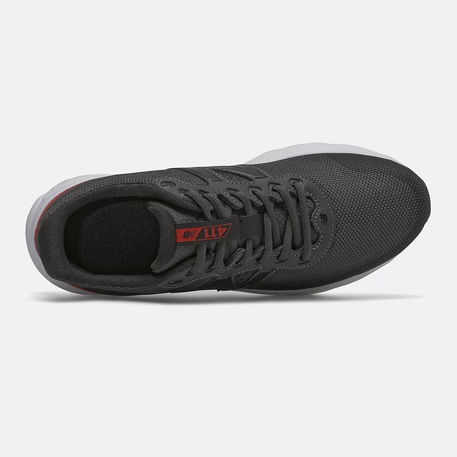 Womens Wide Fit New Balance M411CK2 Walking and Running Trainers - Black/Red - Image 5