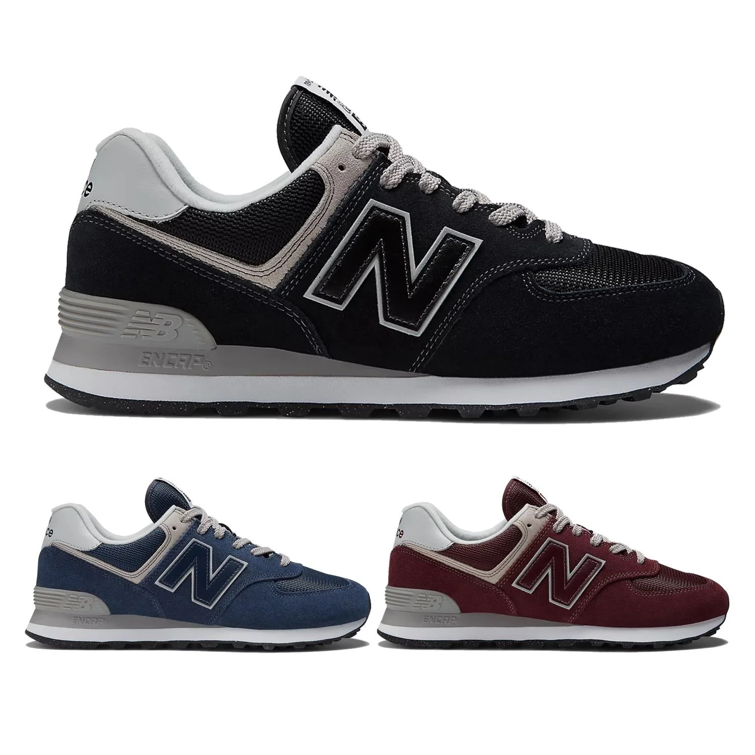 Womens Wide Fit New Balance ML574 Walking/Running Trainers - Image 48