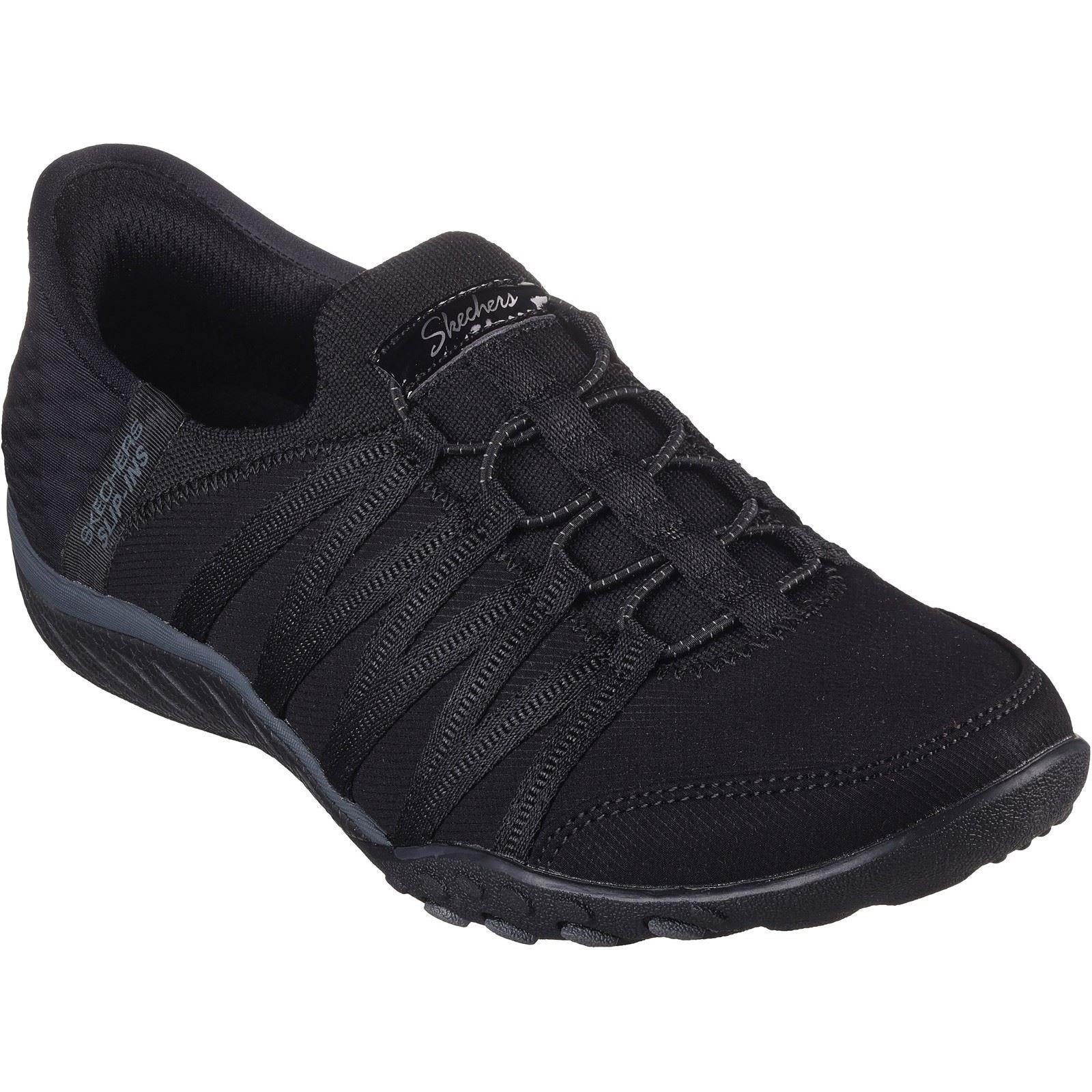 Women's Wide Fit Skechers 100593 Breathe Easy Roll Shoes - Image 2