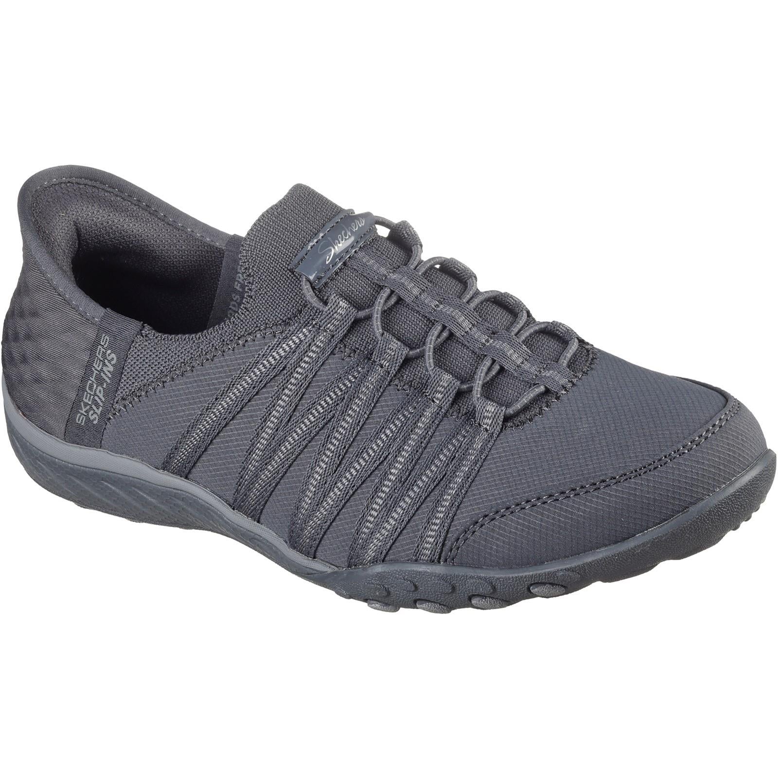 Women's Wide Fit Skechers 100593 Breathe Easy Roll Shoes - Image 5