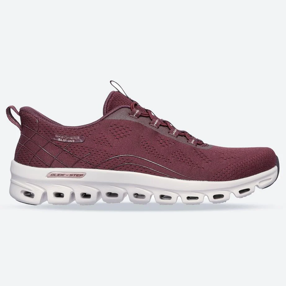 Women's Wide Fit Skechers 104750 Slip-ins Glide Step Elevate Amaze Trainers