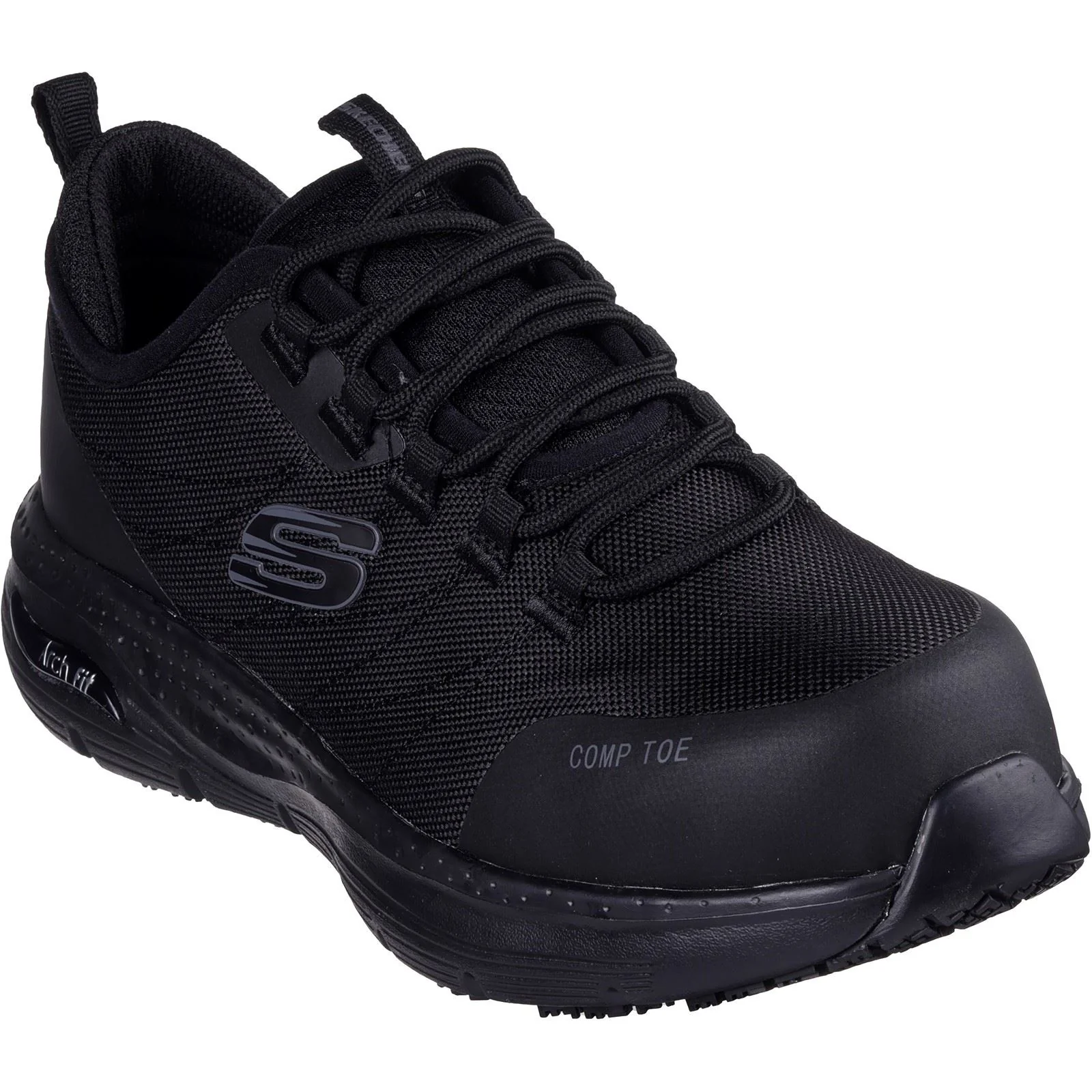 Women's Wide Fit Skechers 108075EC Arch Fit Sr Ebinal Safety Trainers - Image 3