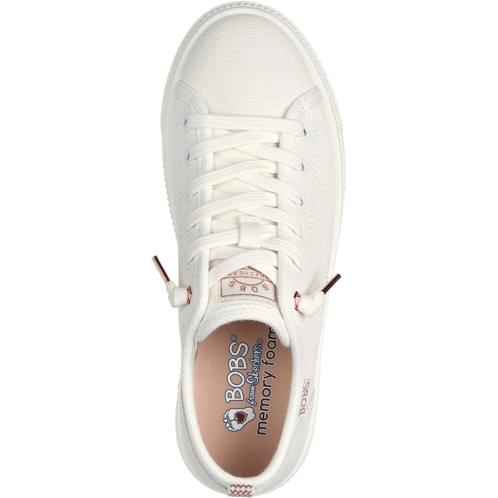 Women's Wide Fit Skechers 114640 Bobs Copa Canvas Shoes - Image 10
