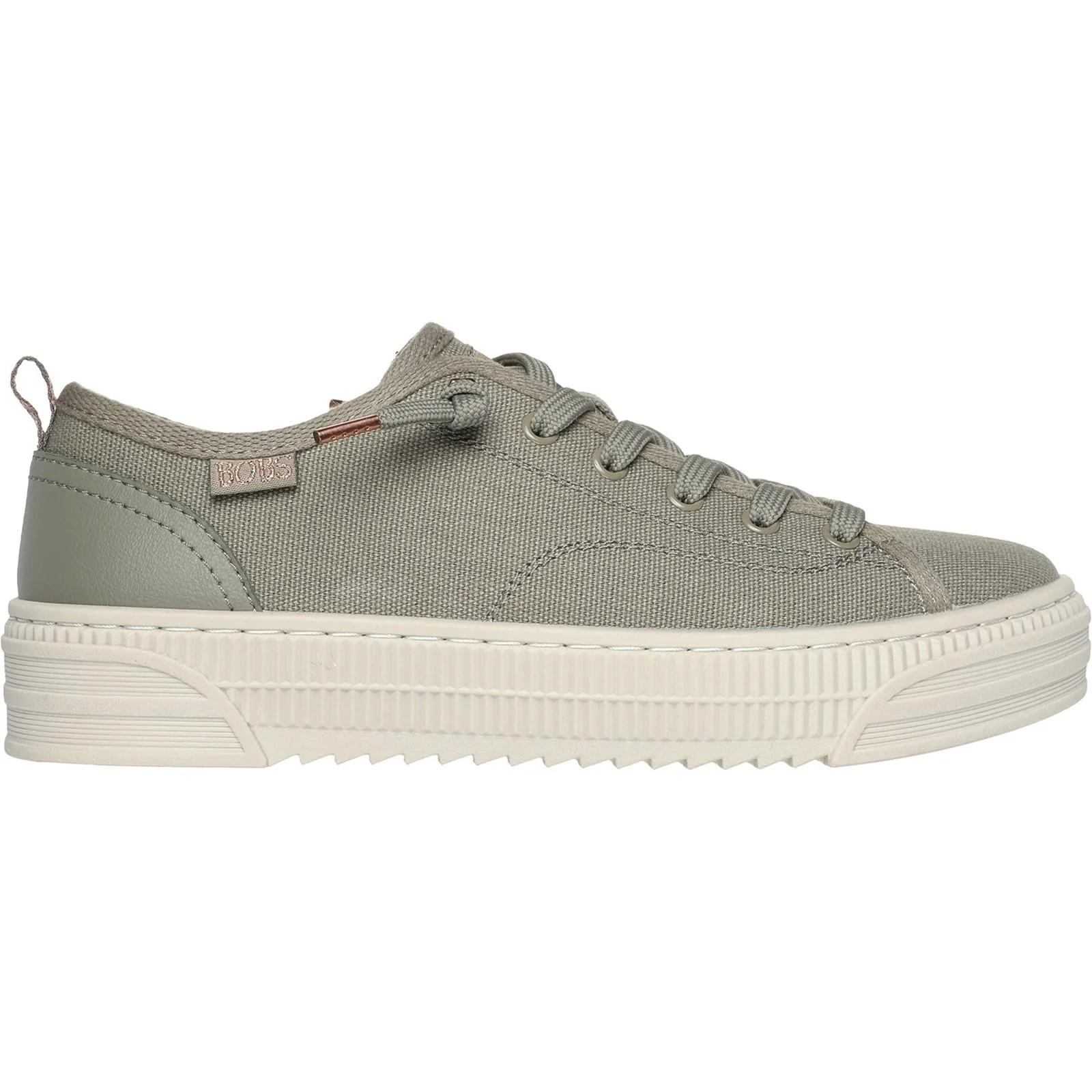Women's Wide Fit Skechers 114640 Bobs Copa Canvas Shoes - Image 2