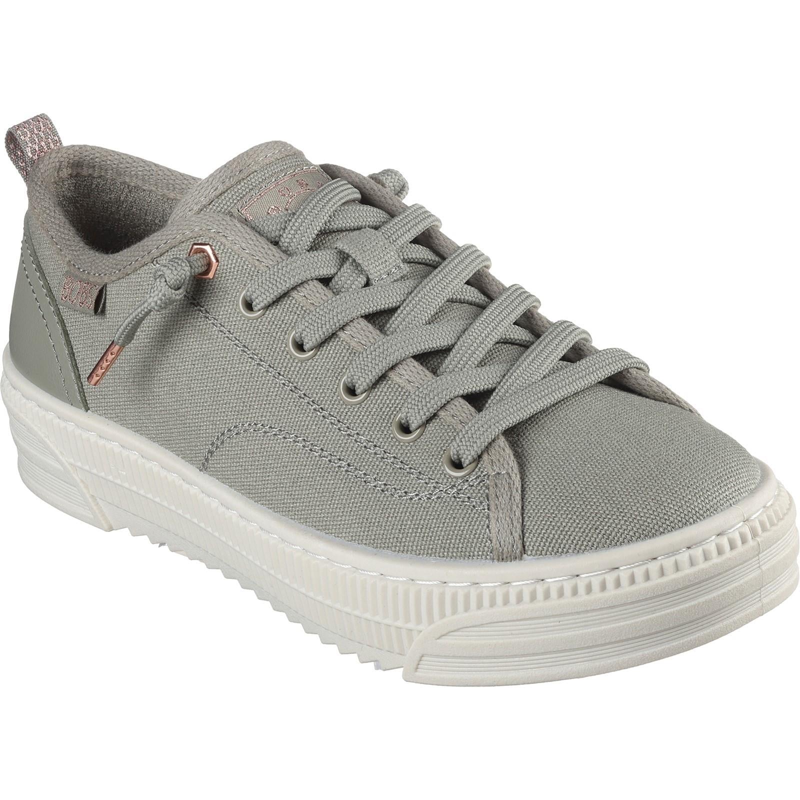 Women's Wide Fit Skechers 114640 Bobs Copa Canvas Shoes - Image 3