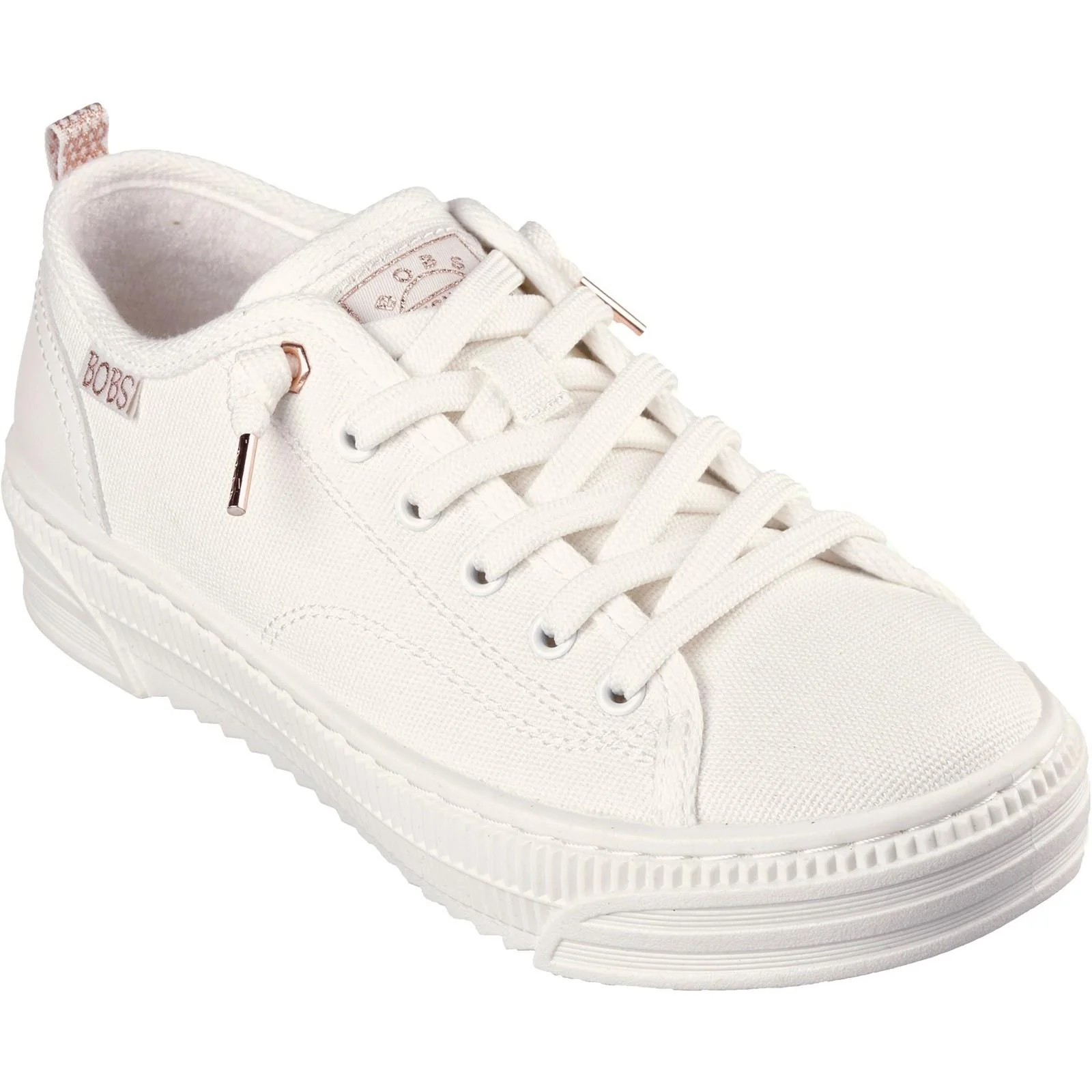 Women's Wide Fit Skechers 114640 Bobs Copa Canvas Shoes - Image 8