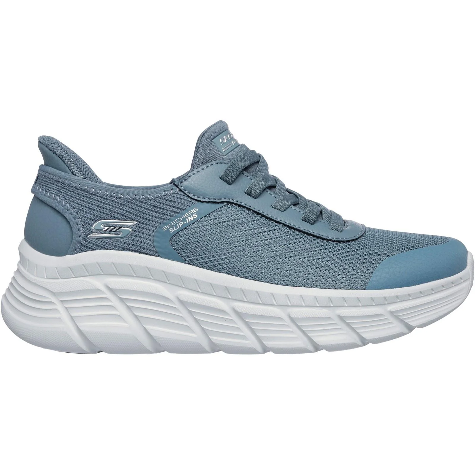Women's Wide Fit Skechers 117391 Slip-ins Bobs B Flex Hi Linear Force Trainers - Image 2