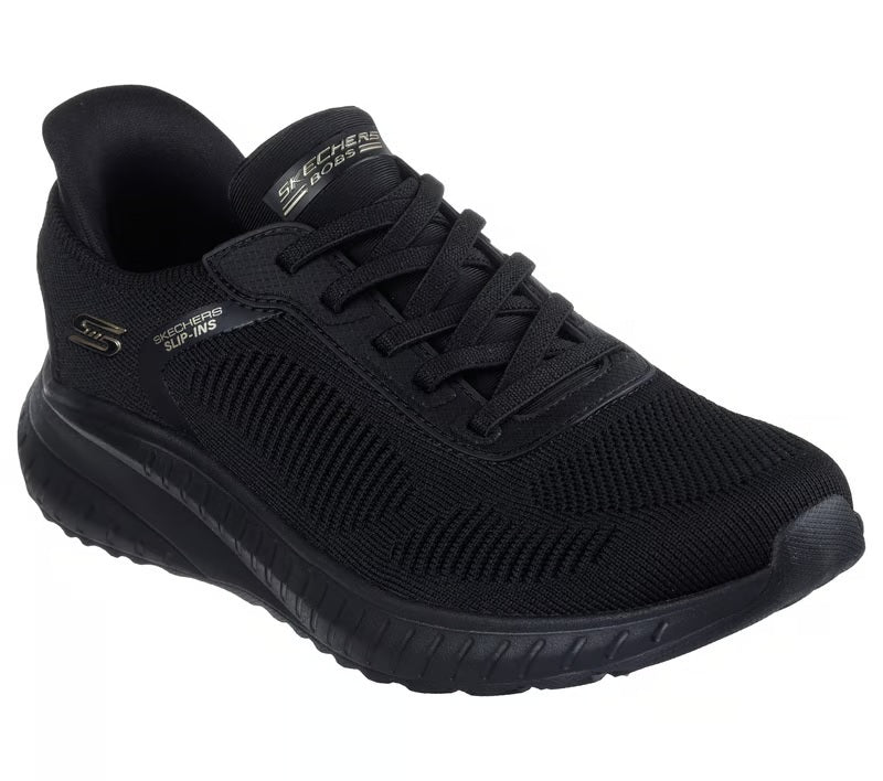 Women's Wide Fit Skechers 117497W Bobs Sport Squad Waves Trainers - Image 3