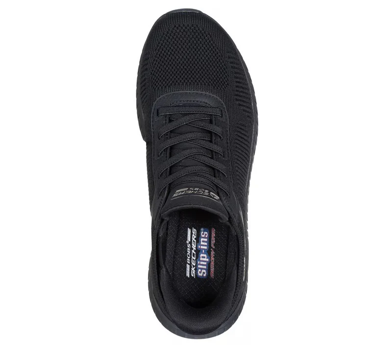 Women's Wide Fit Skechers 117497W Bobs Sport Squad Waves Trainers - Image 5
