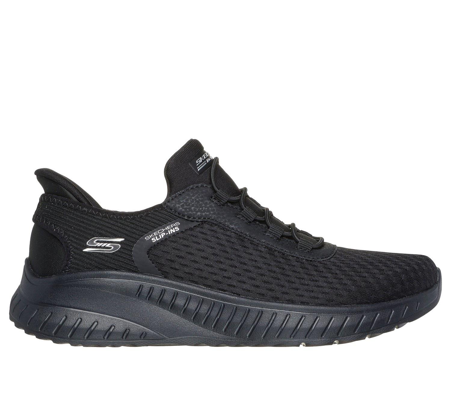 Women's Wide Fit Skechers 117504 Slip-ins Bobs Sport Squad Chaos In Color Trainers - Image 2