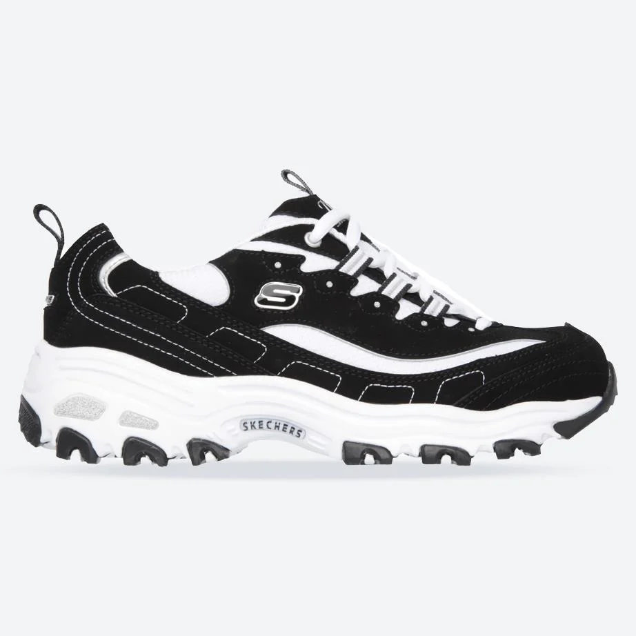 Women's Wide Fit Skechers 11930 D'Lites Biggest Fan Trainers