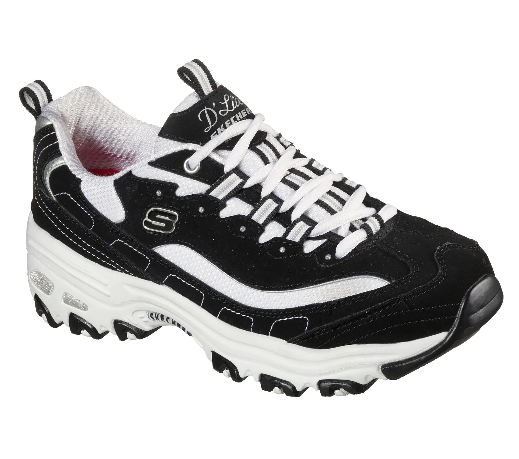 Women's Wide Fit Skechers 11930 D'Lites Biggest Fan Trainers - Image 3