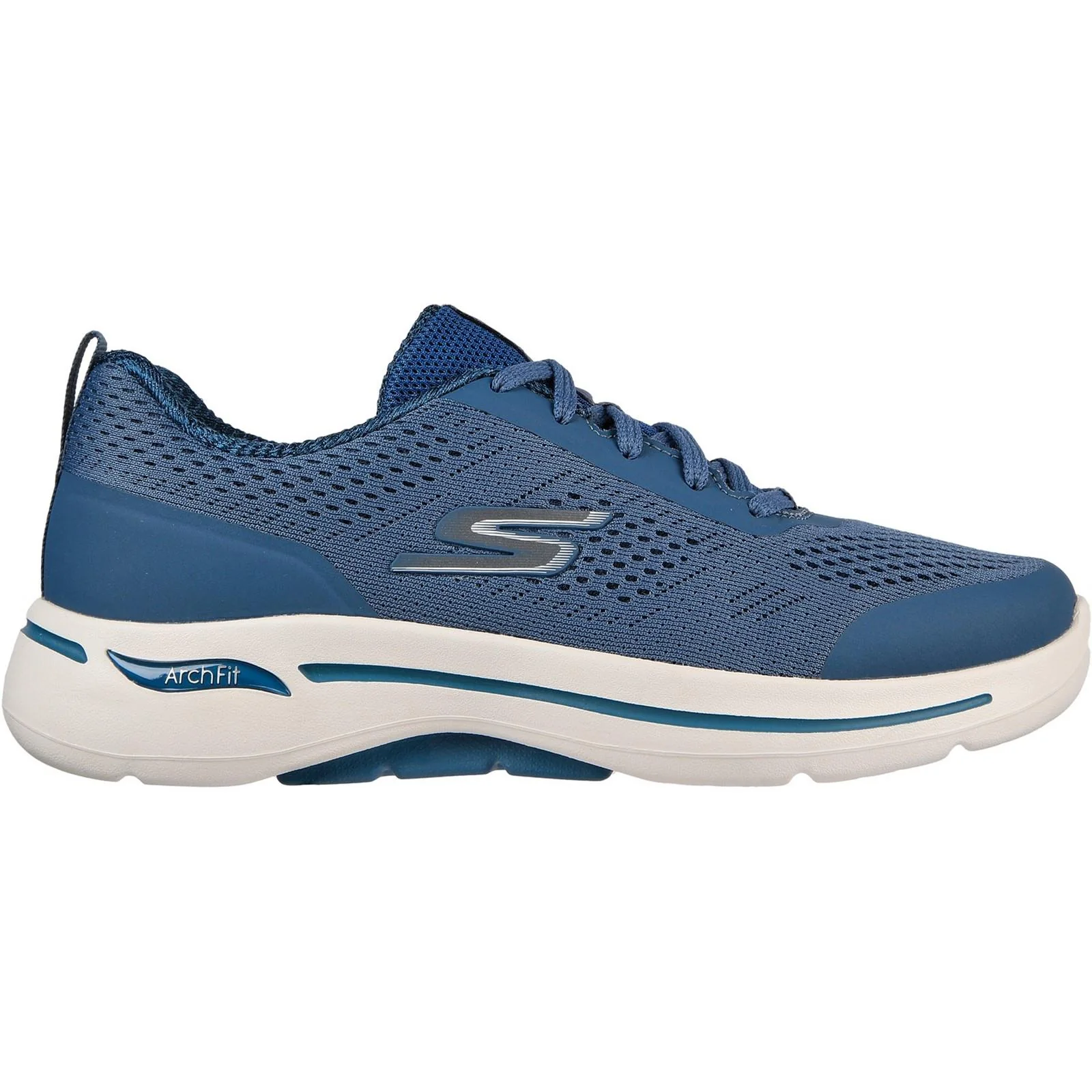 Women's Wide Fit Skechers 124404 Go Walk Arch Fit Motion Breez Trainers - Image 2