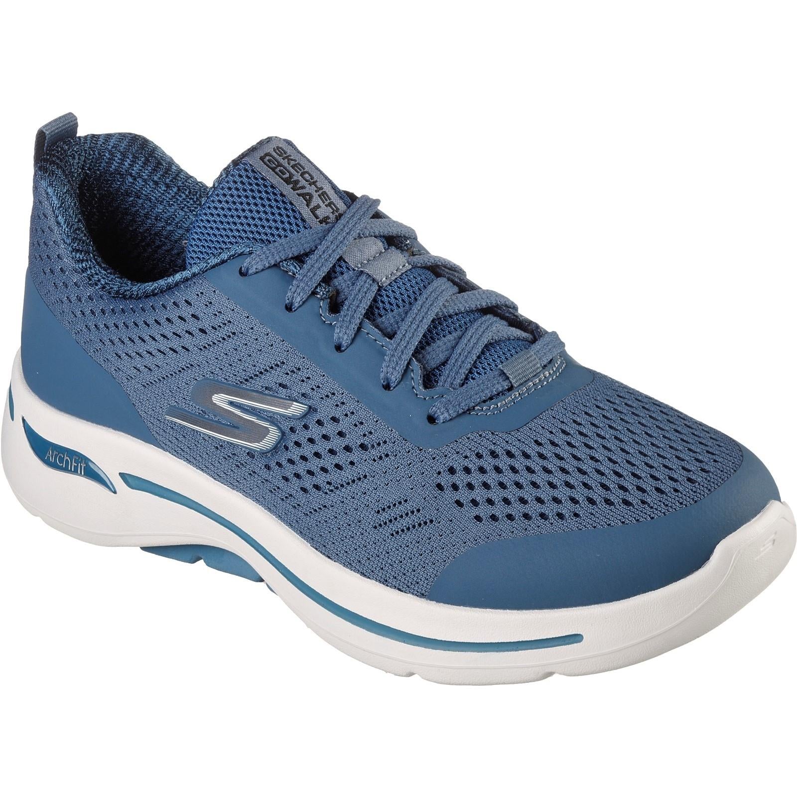 Women's Wide Fit Skechers 124404 Go Walk Arch Fit Motion Breez Trainers - Image 3