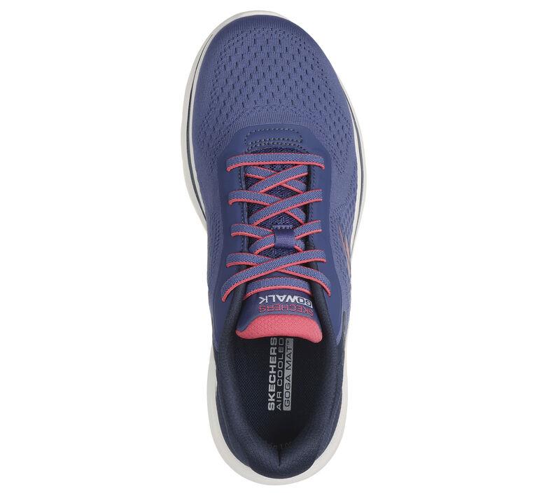 Women's Wide Fit Skechers 125215 Go Walk 7 Cosmic Waves Trainers - Image 11