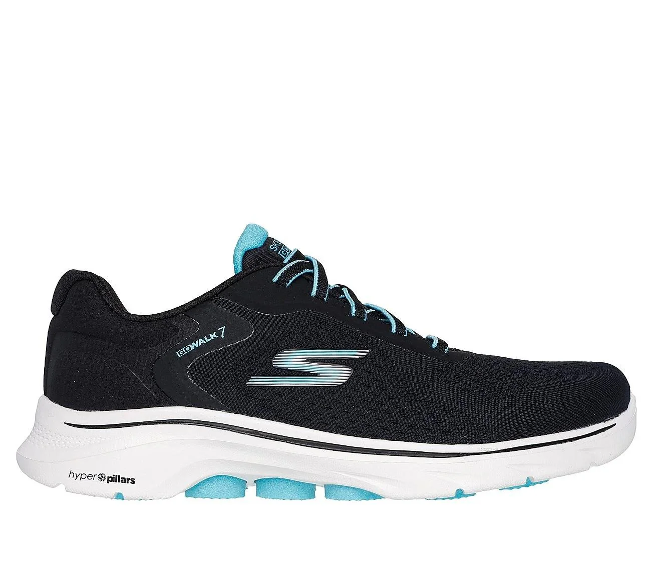 Women's Wide Fit Skechers 125215 Go Walk 7 Cosmic Waves Trainers - Image 2