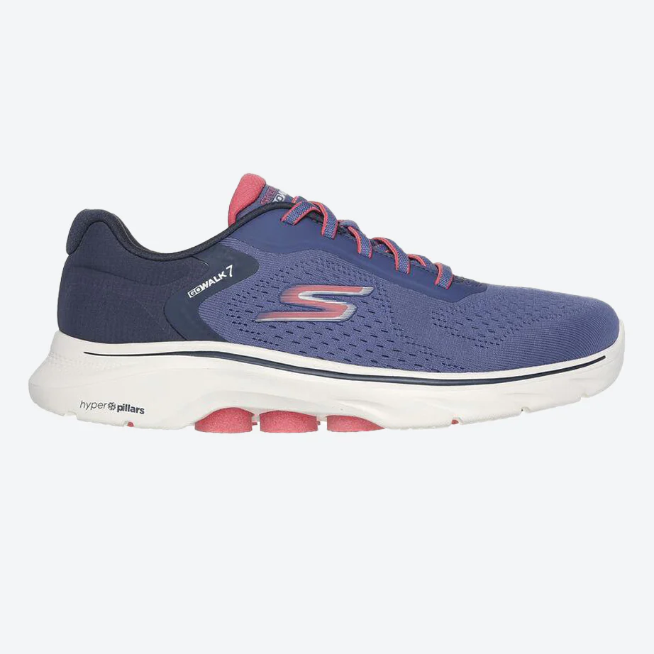Women's Wide Fit Skechers 125215 Go Walk 7 Cosmic Waves Trainers - Image 7