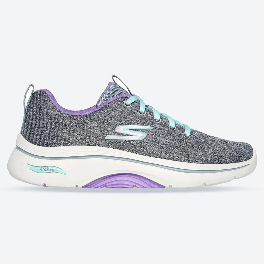 Women's Wide Fit Skechers 125311 Go Walk Arch Fit 2.0 Vivid Trainers
