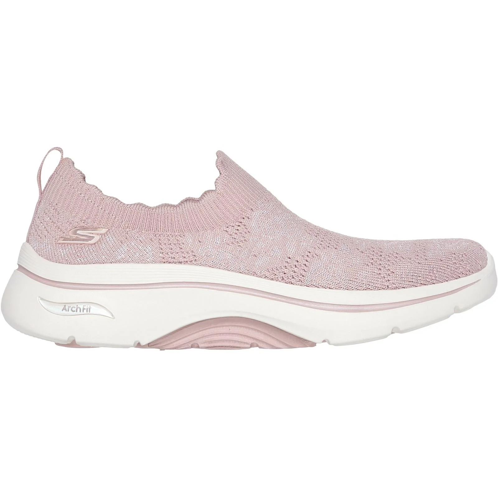 Women's Wide Fit Skechers 125329 Go Walk Arch Fit 2.0 Rosa Linda Trainers - Image 2