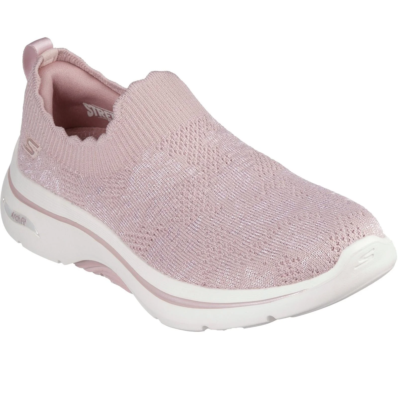 Women's Wide Fit Skechers 125329 Go Walk Arch Fit 2.0 Rosa Linda Trainers - Image 3