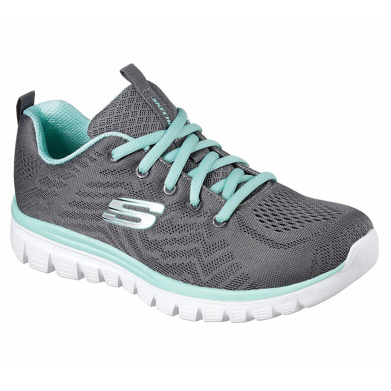 Womens Wide Fit Skechers 12615 Walking Trainers - Image 3