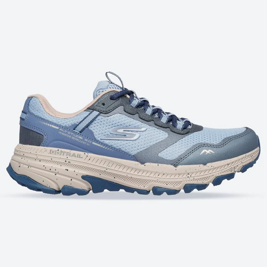 Women's Wide Fit Skechers 129525 Go Run Trail Altitude 2.0 Ravine Trainers