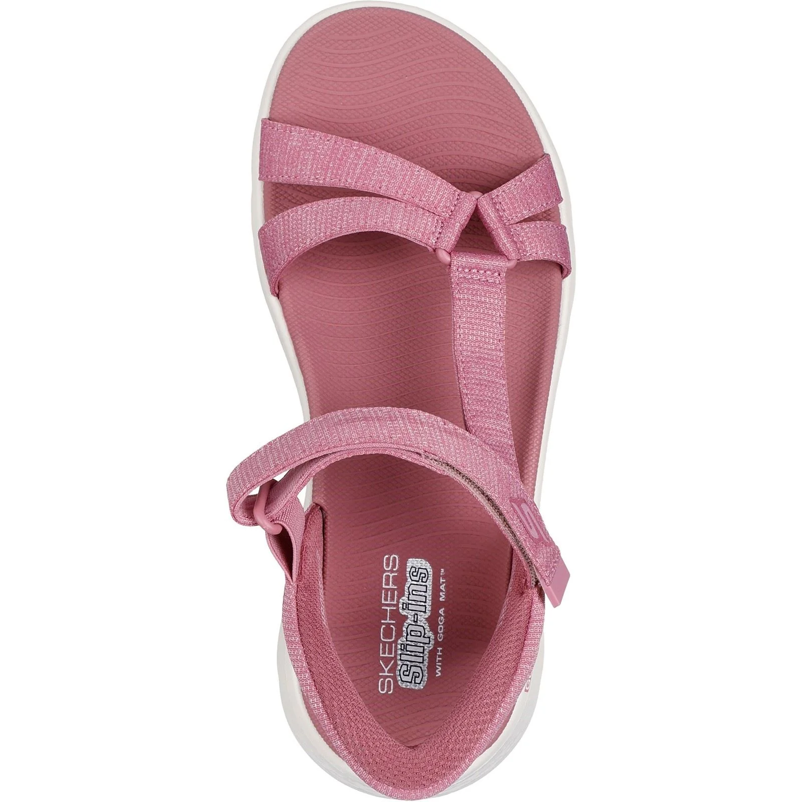 Women's Wide Fit Skechers 141481 Slip-ins Go Walk Flex Illuminate Sandals - Image 5