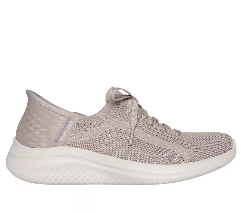 Women's Wide Fit Skechers 149710 Slip-ins Ultra Flex 3.0 Brilliant Trainers - Taupe - Image 2