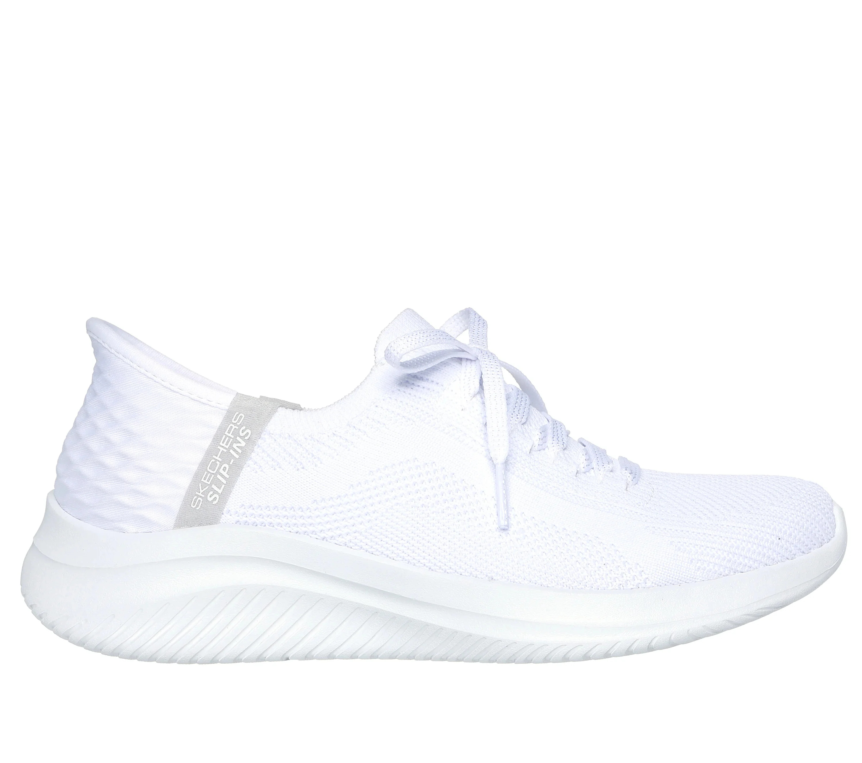 Women's Wide Fit Skechers 149710W Slip-ins Ultra Flex 3.0 Brilliant Trainers - White - Image 2