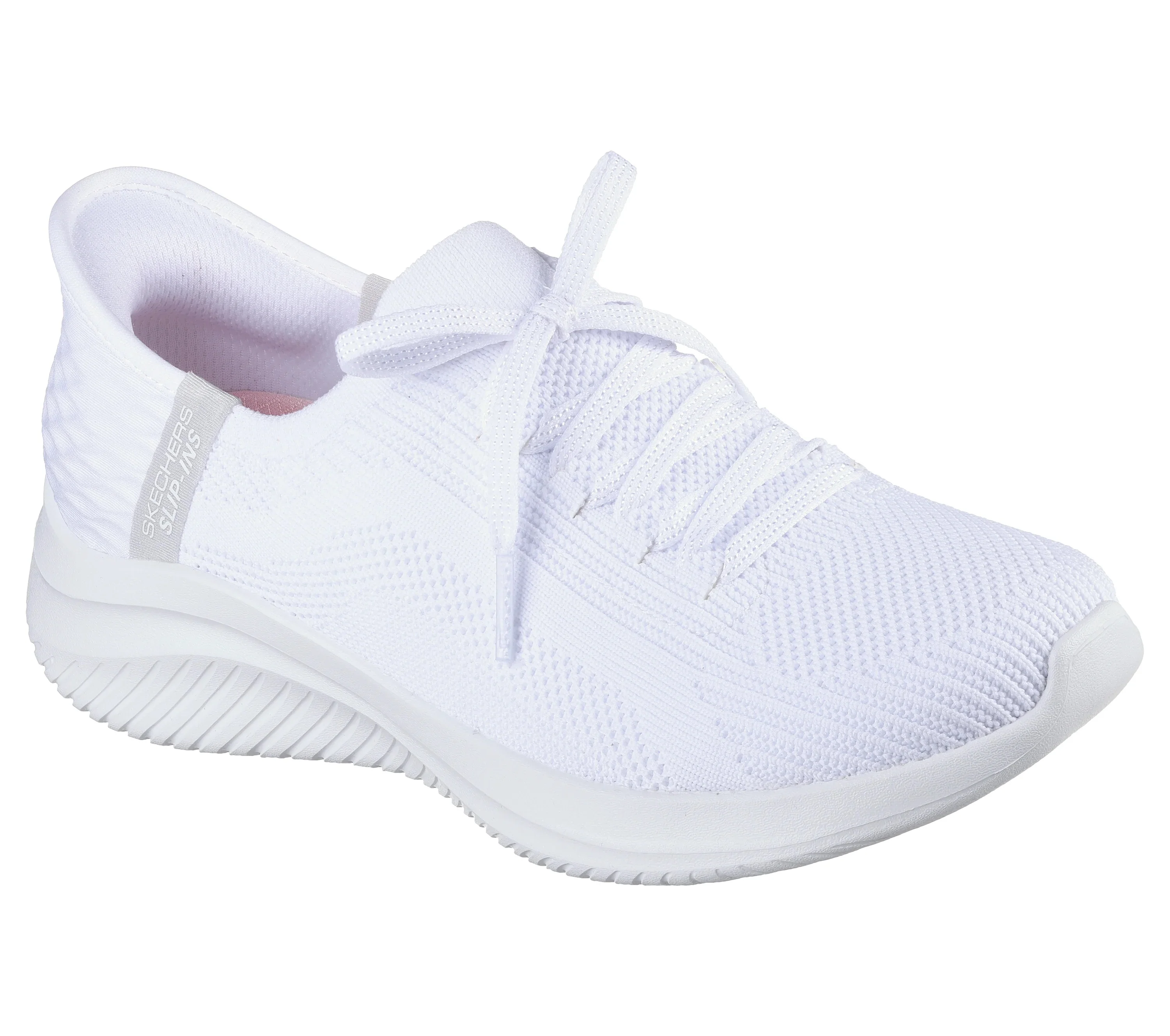 Women's Wide Fit Skechers 149710W Slip-ins Ultra Flex 3.0 Brilliant Trainers - White - Image 3