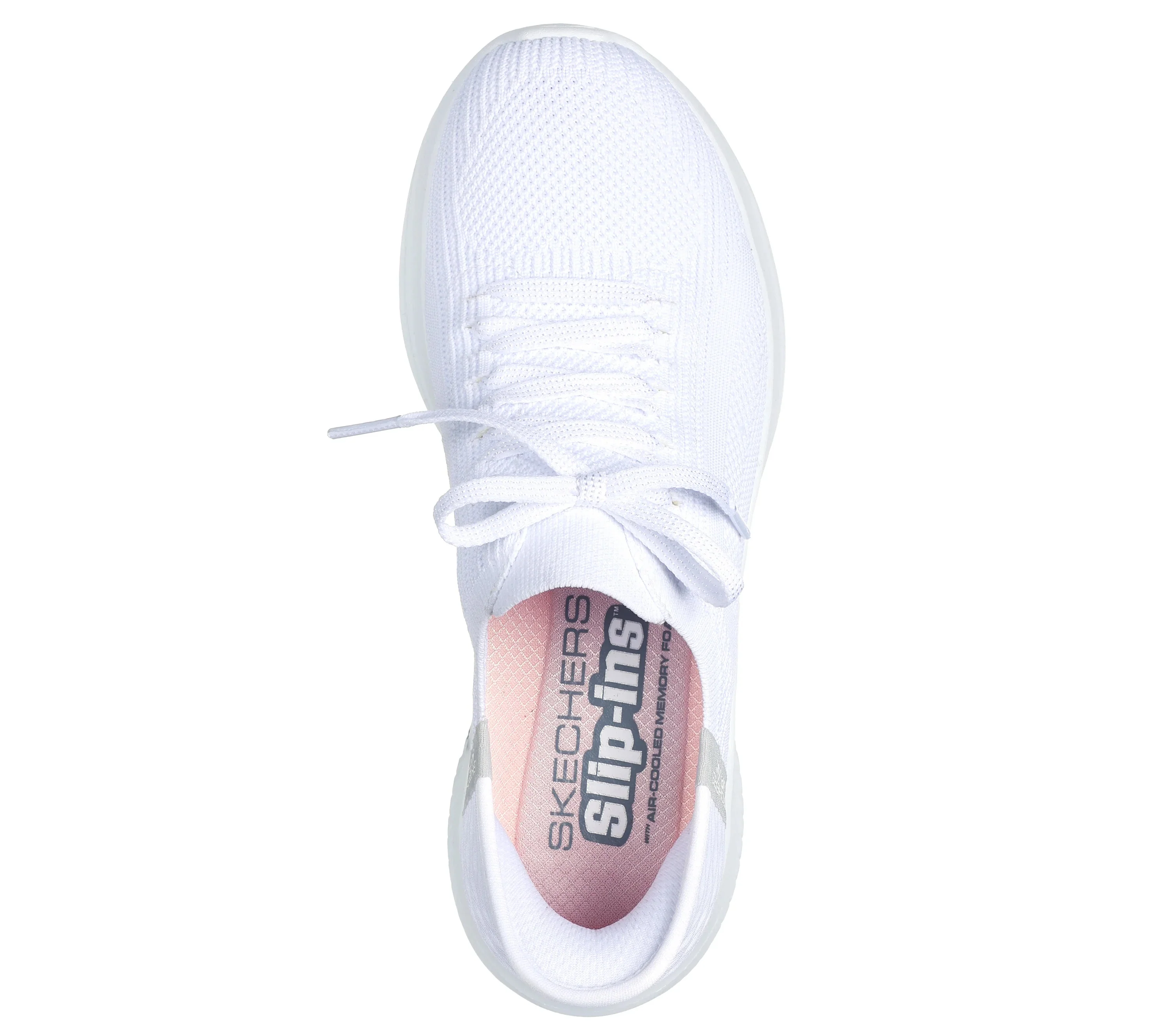 Women's Wide Fit Skechers 149710W Slip-ins Ultra Flex 3.0 Brilliant Trainers - White - Image 5