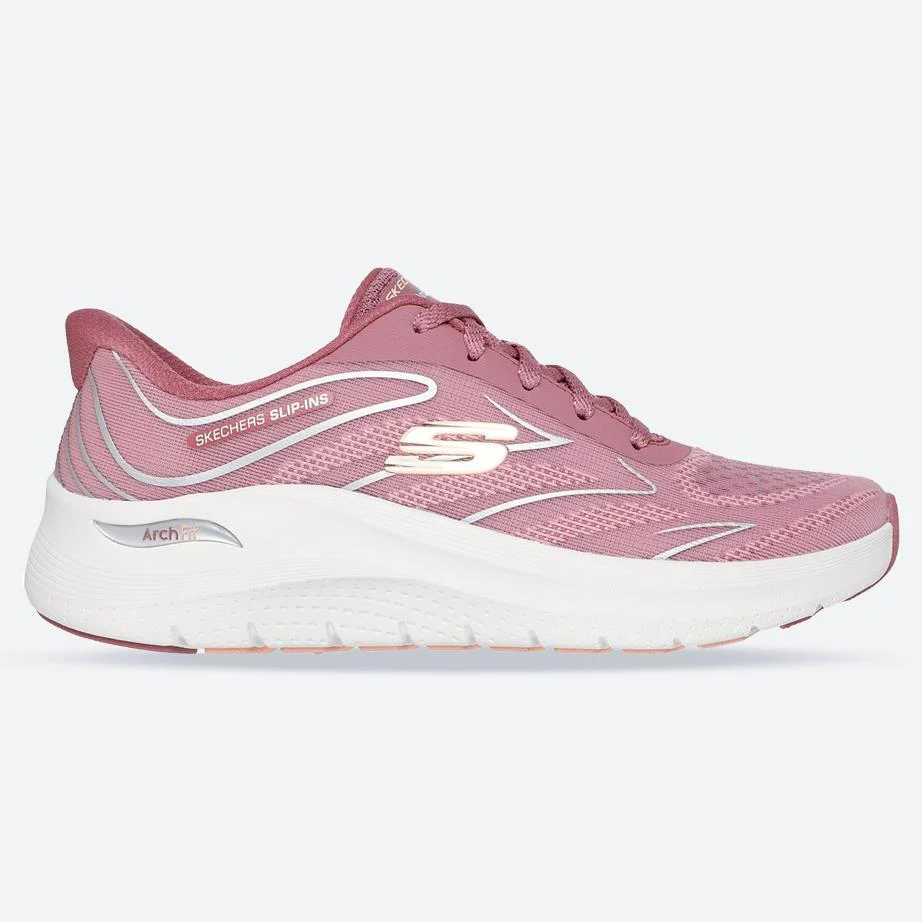 Women's Wide Fit Skechers 150328 Slip-ins Arch Fit 2.0 Sleek Stride Trainers