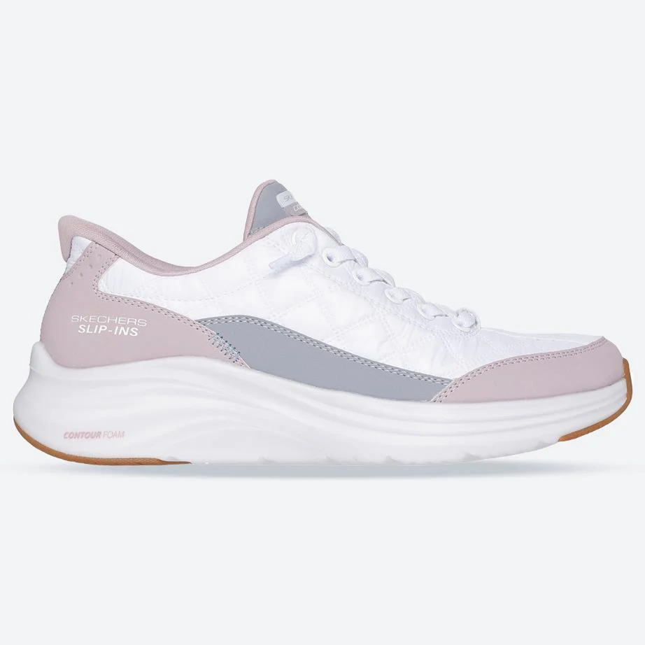 Women's Wide Fit Skechers 150404 Slip-ins Contour Foam Cozy Fit Trainers