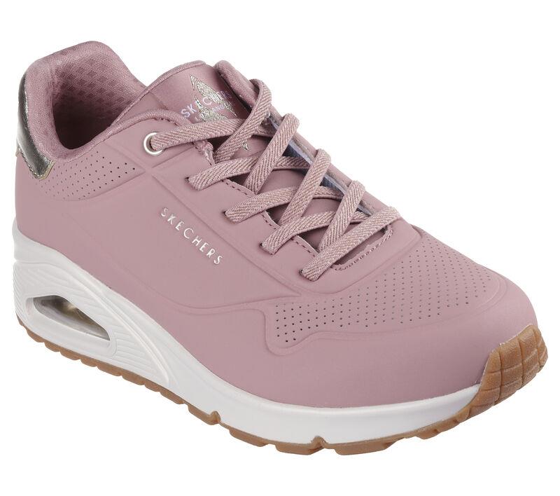 Women's Wide Fit Skechers 155196 Uno Shimmer Away Trainers - Image 3