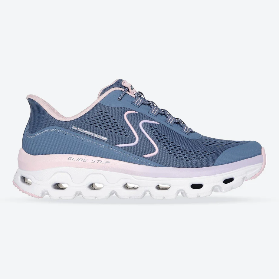 Women's Wide Fit Skechers 180272 Slip-ins Glide Step Sole Trainers