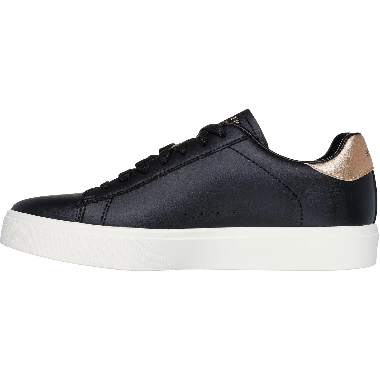 Women's Wide Fit Skechers 185016 Eden Lx Beaming Trainers - Black/Rose Gold - Image 4