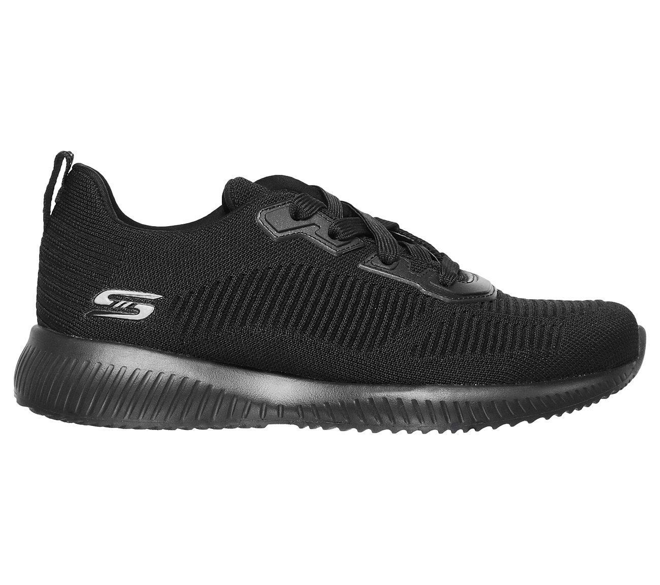 Womens Wide Fit Skechers 32504 Bobs Tough Talk Trainers - Black - Image 2