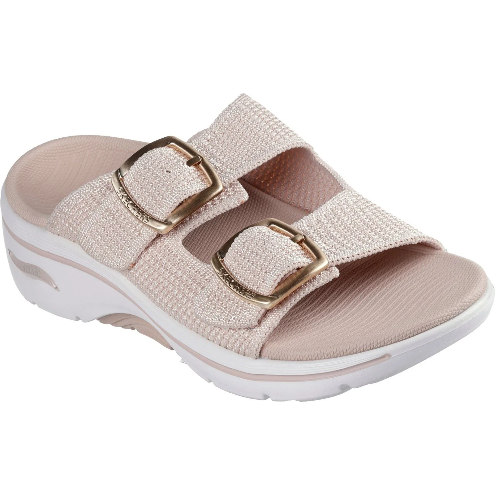 Women's Wide Fit Skechers Go Walk Arch Fit 2.0 Destined Sandals - Image 8
